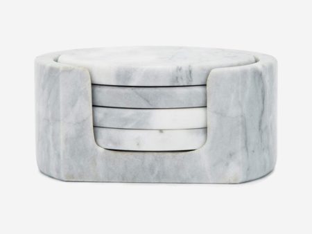 Fox Run | Coaster White Marble Set of 4 Online Sale