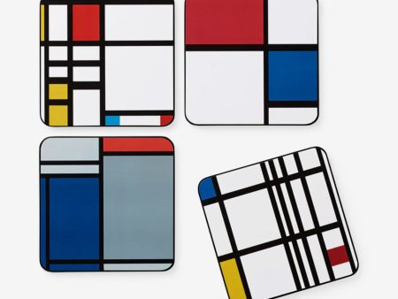 MoMa | Mondrian Coasters Multi For Discount