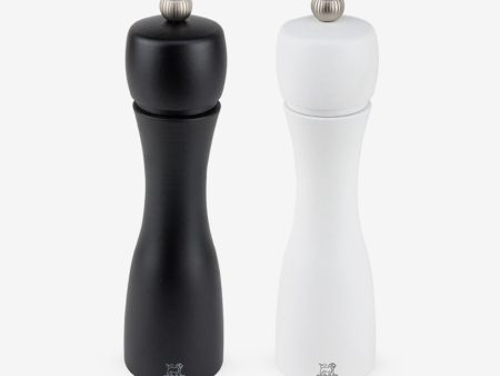 Peugeot | Tahiti Duo Wood Pepper and Salt Mills - White, Black For Sale