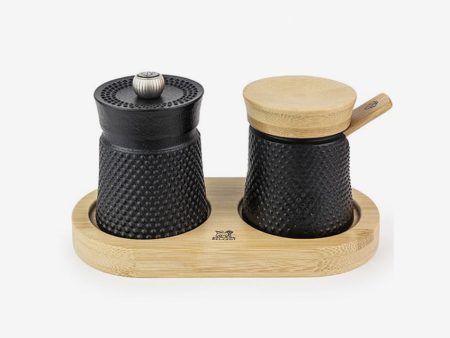 Peugeot |  Bali Cast Iron Pepper Mill & Salt Cellar - Black 8cm Fashion