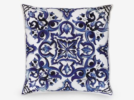 Dolce & Gabbana Casa | Blue Mediterraneo Canvas Cushion For Sale