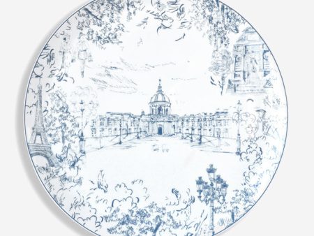 Bernardaud | Tout Paris Round Tart Platter - White & Blue For Cheap