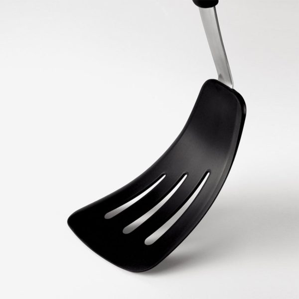 Oxo | Flexible Omelet Turner Black Stainless Steel & Silicone L: 13.5 in For Discount