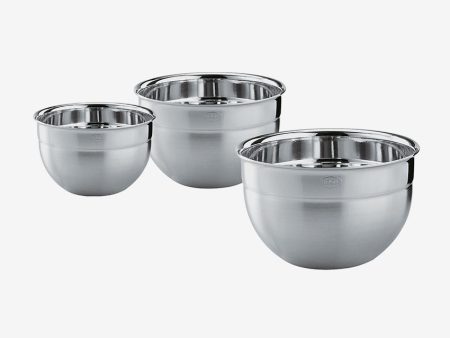 Rosle | Deep Bowl, 3 Pcs. - Silver Hot on Sale